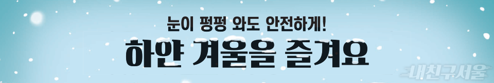 눈이 펑펑 와도 안전하게! 하얀 겨울을 즐겨요